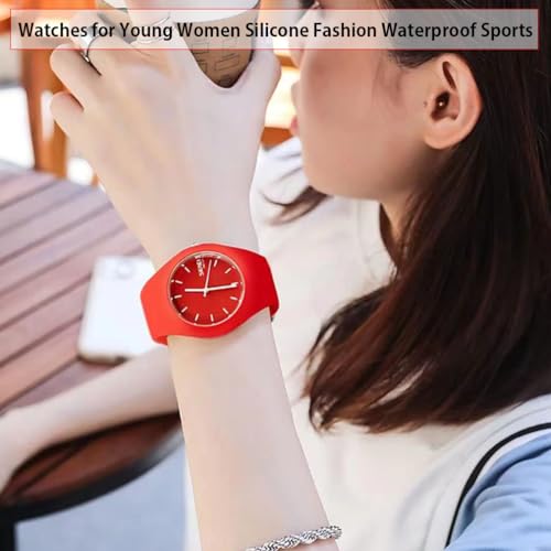 SKMEI Watches for Young Women Lady Sports Silicone Band - Product Imagery