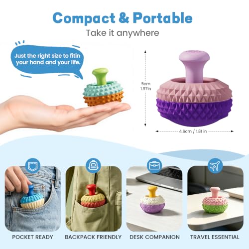 Fidget Toys for Adults, 6PCS Sensory Thumb Rocker, Textured - Product Imagery