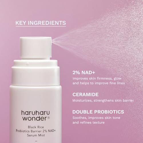 haruharu wonder Black Rice Probiotics 2% NAD+ Serum Mist, 2.70 - Product Imagery