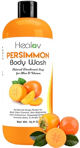 Healov Persimmon Body Wash for Body Odor Control – Purifying - Product Imagery