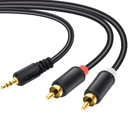 Zhaumim RCA Cables - 59IN/5FT Stereo Jack to 2RCA Plugs for Smart by Zhaumim - Angle View 1