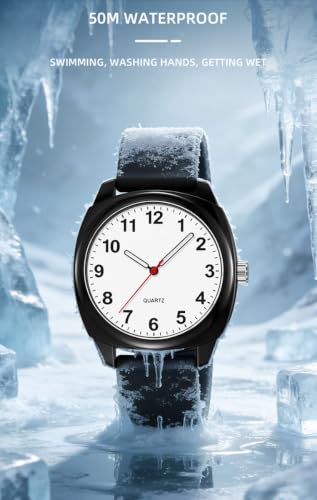 Analog Quartz Watch for Men Women Silicone Band - Product Imagery