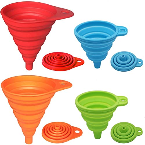 KongNai Kitchen Funnel Set 4 Pack, Small and Large, Kitchen Gadge by KongNai - Angle View 1