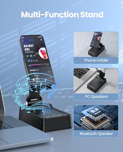 Gifts for Men Women, Phone Stand with Bluetooth Speaker, HD - Product Imagery