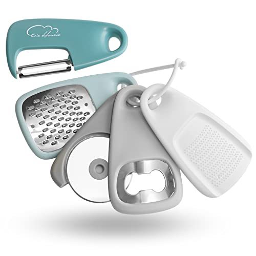 Kitchen Gadgets Set, Stackable for Saving Space, Blue, 5 Pieces - Product Imagery