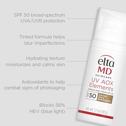 UV AOX Elements Tinted Mineral Face Sunscreen Lotion, Tinted - Product Imagery