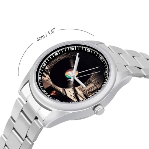 Minimalist Vinyl Records Watch for Men Women - Product Imagery