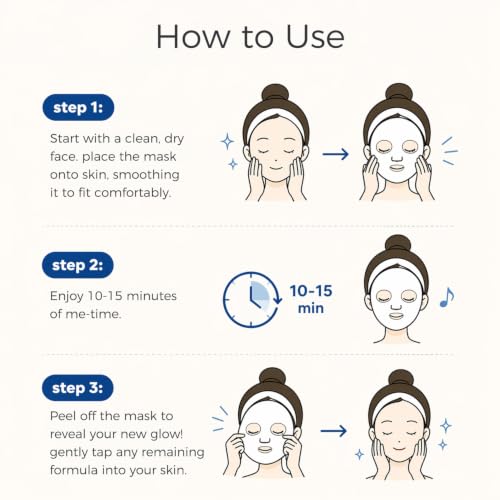 CELAVI 5 Pack Peanuts Snoopy Printed Sheet Mask, Cute Face Masks - Product Imagery