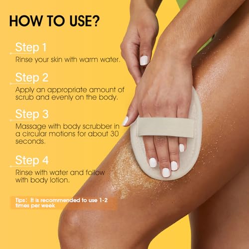 Turmeric Body Scrub, 10% AHA/BHA & Vitamin C Exfoliating Body - Product Imagery