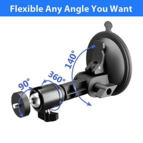 Suction Cup Mirror Phone Holder with Light, Travel Wall Phone - Product Imagery