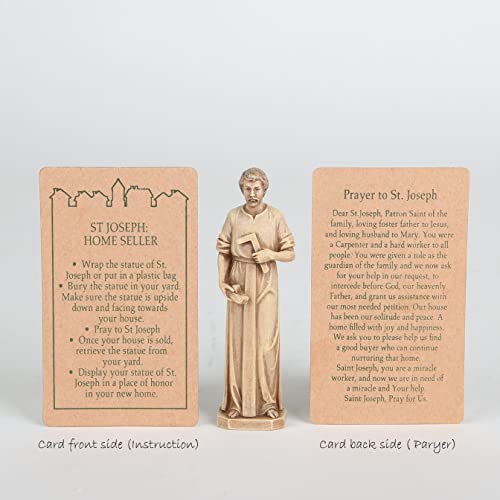 BC Catholic St. Joseph Statue for Selling Homes 3.5" H Saint - Product Imagery