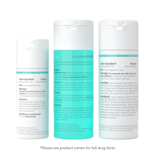 Proactiv 3 Step Acne Treatment - Benzoyl Peroxide Face Wash, - Product Imagery