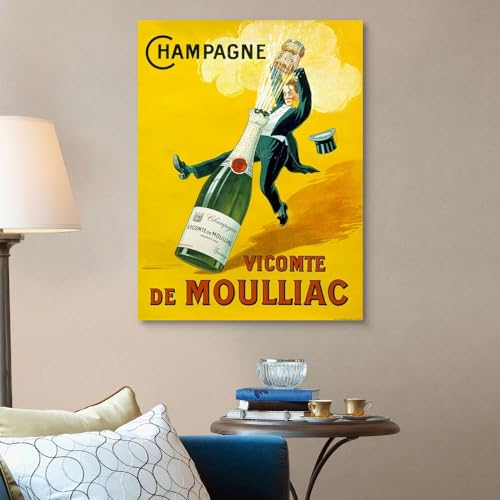 CANVAS ON DEMAND Champagne Vicomte De Moulliac Canvas Wall Art - Product Imagery