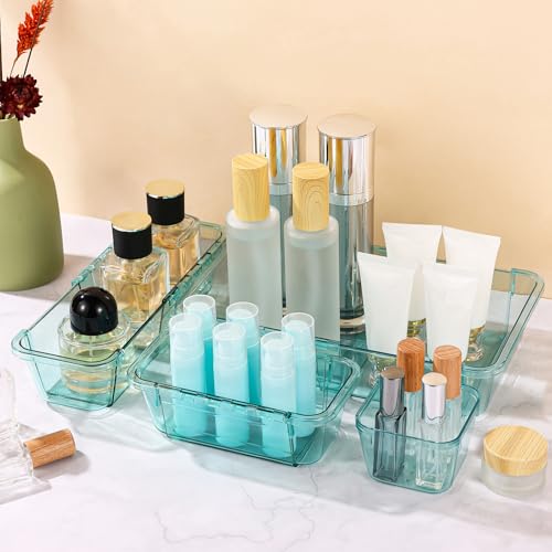 25 Pcs Clear Drawer Organizer, Adjustable Drawer Storage Box, - Product Imagery