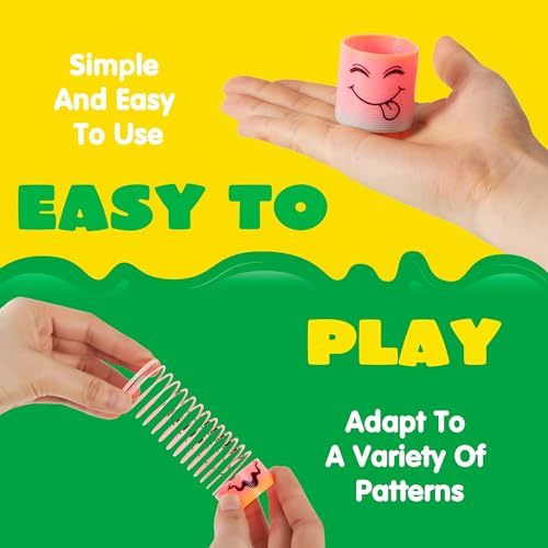 JOYIN 30 Pcs Spring Rainbow Party Favor, Mini Plastic Coil - Product Imagery