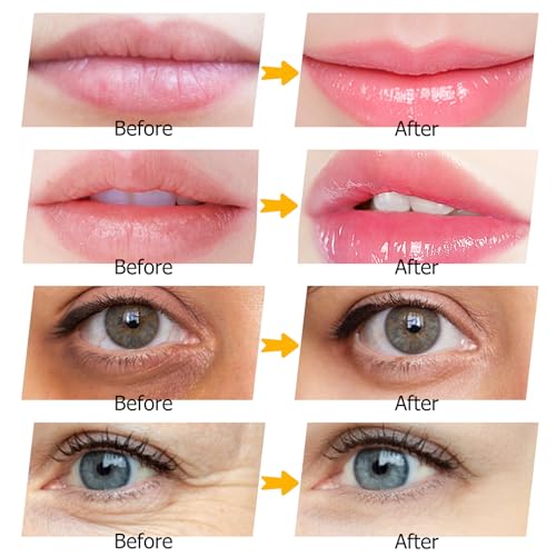 30 Pairs Lip Masks & Eye Masks,Gold Under Eye Patches for - Product Imagery