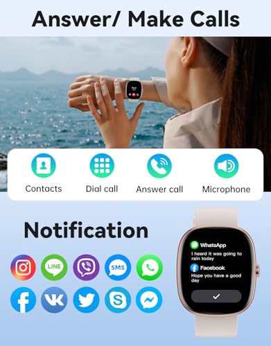 Smart Watches for Women Men, Answer/Make Calls Notifications, - Product Imagery