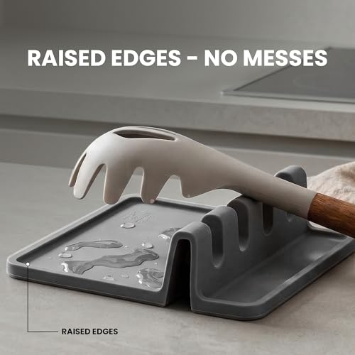 Zulay Kitchen Spoon Rest for Multiple Utensils High - Product Imagery