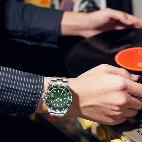 FANMIS Men's Quartz Watch Rotating Bezel Stainless Steel Dress - Product Imagery