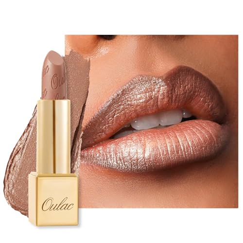 Oulac Metallic Lipstick for Women with Lightweight Hydrating Formula, - View 1