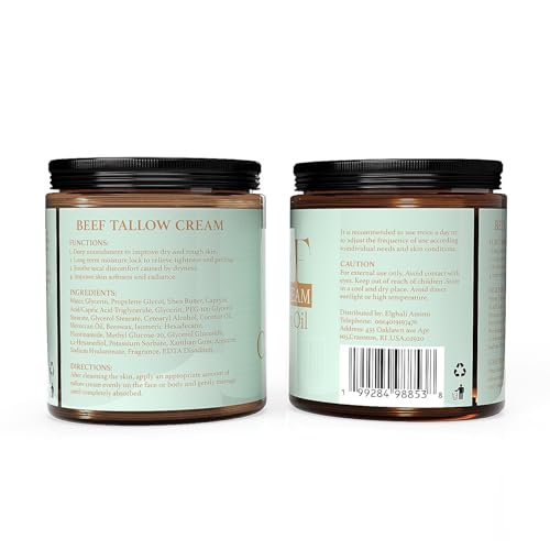 Beef Tallow for Skin - Organic Grass Fed Beef Tallow Balm, - Product Imagery