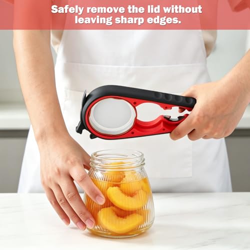 Jar Opener Set for Seniors, Arthritis, Weak Hands (Red&Black) - Product Imagery