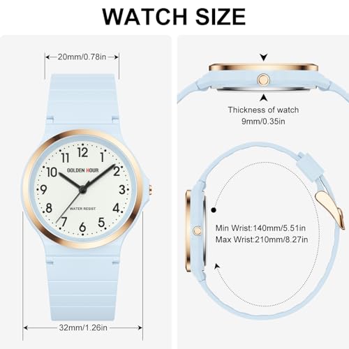 GOLDEN HOUR Minimalist Women's Analog Quartz Watches with Arabic - Product Imagery