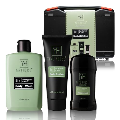 Mens Skincare Gift Set Eucalyptus Mint Body Wash Lotion - Yard House Official Imagery - 1
