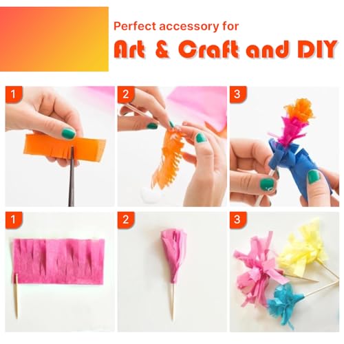 PartyWoo Rainbow Crepe Paper Streamers 8pcs 656 FT Rainbow - Product Imagery