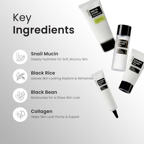 coxir Black Snail Collagen Starter Kit, Korean Travel Essentials - Product Imagery