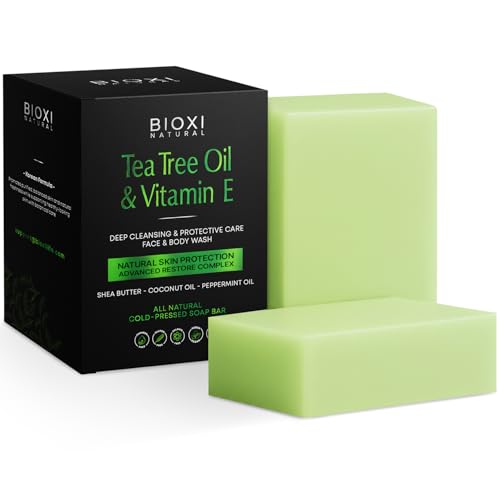 Tea Tree Oil Vitamin E Soap Bar - BIOXI Official Imagery - 1