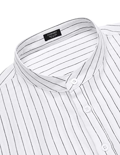 COOFANDY Men's Cotton Linen Henley T-Shirts Long Sleeve Casual - Product Imagery