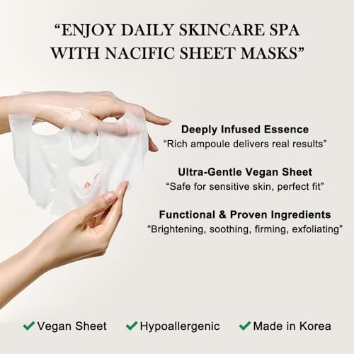 NACIFIC Face Masks Skincare Korean – Premium 10-Sheet Variety - Product Imagery