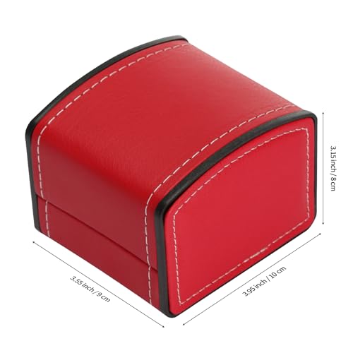 Luxury Single Watch Gift Box with Removable Pillow, PU Leather - Product Imagery