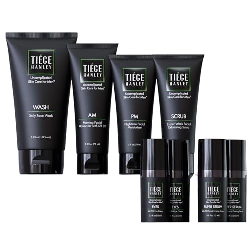 Tiege Hanley Anti Aging Men s Skin Care Set 90 Day 6 Piece - Tiege Hanley Official Imagery - 1