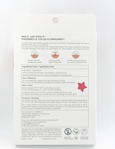 Pimple Patches for Face, Star Hydrocolloid Acne Patches - Product Imagery
