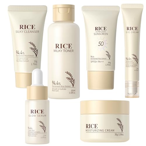 Moisturizing Skin Care Set Korean Skin Care Set with Rice - Product Imagery