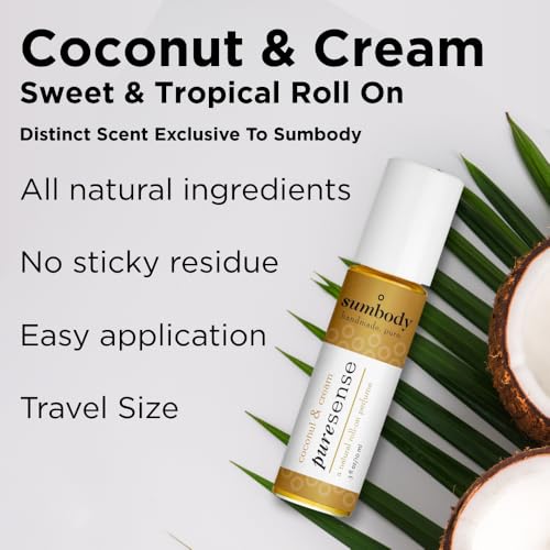 Sumbody All Natural Coconut & Cream Scent Perfume Oil, 10ml, USA - Product Imagery