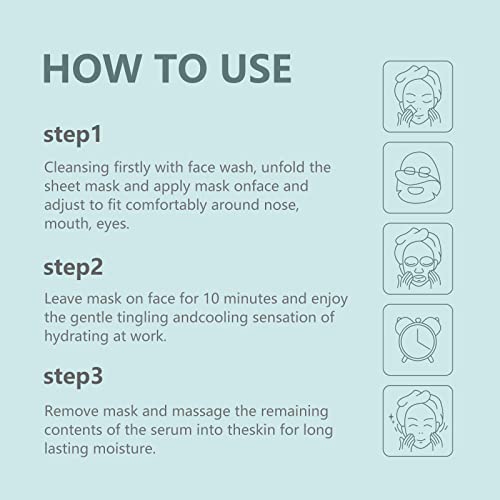 Facial Mask Anti Acne Face Masks Skin Care, Sheet Masks With - Product Imagery