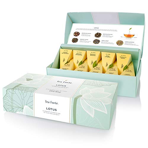 Tea Forte Tea Sampler 10 Pyramid Infuser Bags Premium Tea - Tea Forte Official Imagery - 1