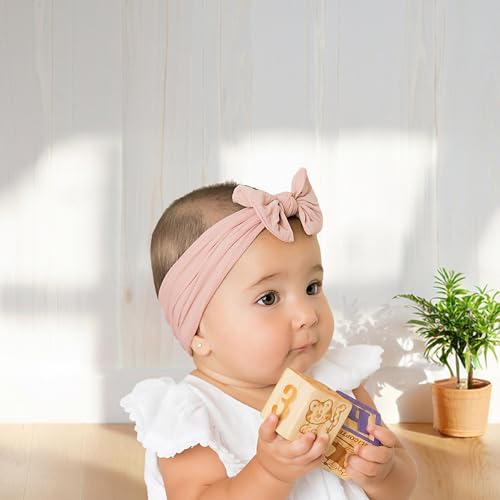 20-Pack Baby Headbands, 4.5" Soft Nylon Stretchy Hair Bows - Product Imagery