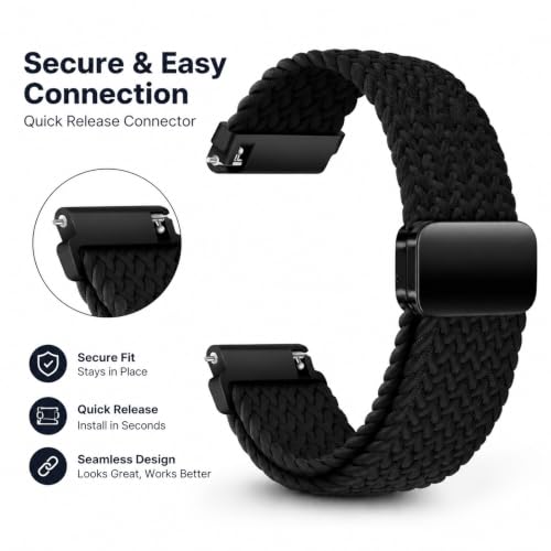 16mm 18mm 19mm 20mm 22mm Quick Release Watch Band for Men and - Product Imagery