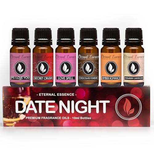 Eternal Essence Oils Date Night Set of 6 Premium Fragrance Oils - Product Imagery