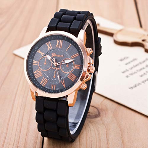 Women Men Silicone Band Analog Quartz Casual Watches Jelly Color - Product Imagery