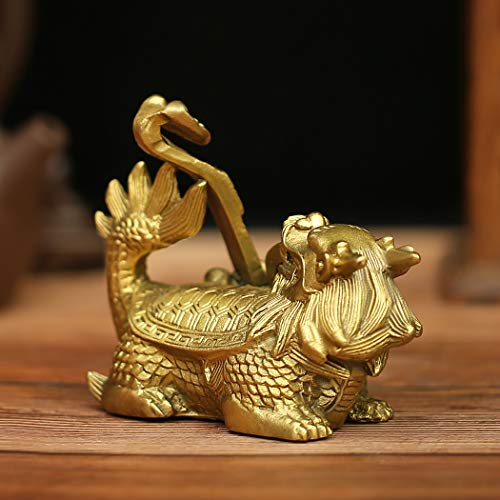 BRASSTAR 3.8"(H) Feng Shui Ruyi Longevity Dragon Turtle/Tortoise - Product Imagery
