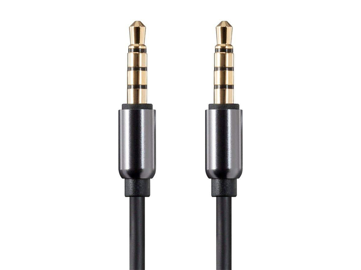 Monoprice Auxiliary Audio Cable - 3.5mm TRRS, Gold Plated, 6 Feet by Monoprice - Angle View 3