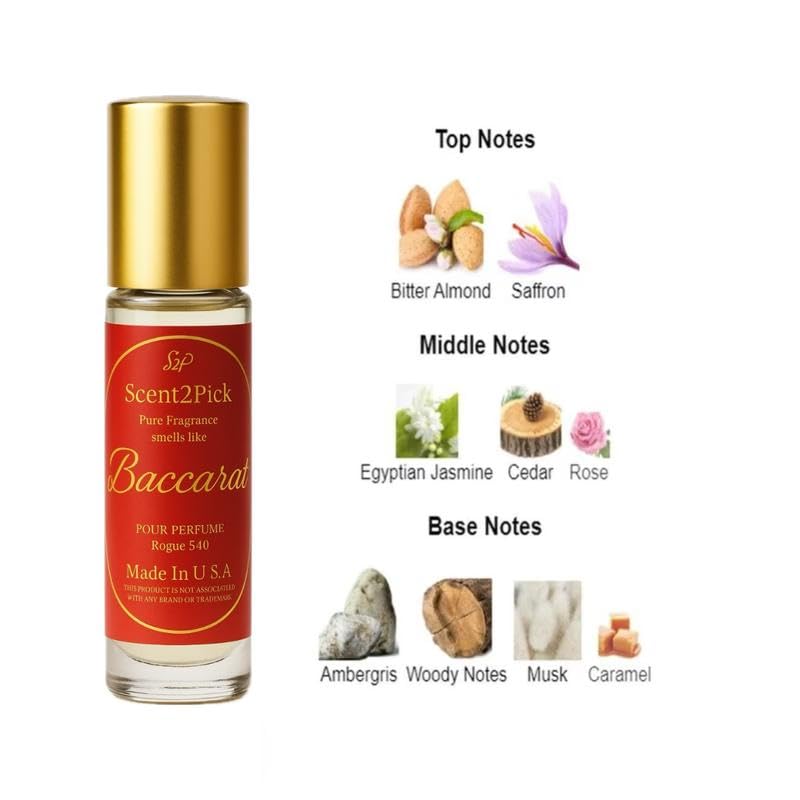 Baccarat Rouge 540 ROLL-ON SCENT OIL - 10ml Alcohol-Free - Product Imagery