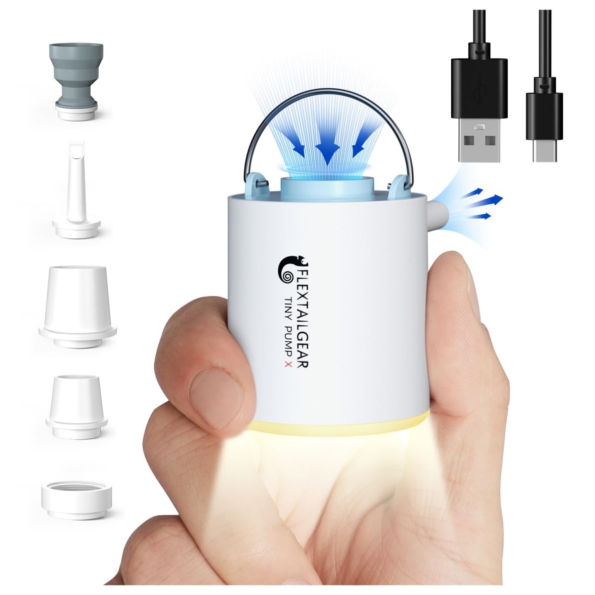 FLEXTAILGEAR Tiny Pump X Portable Air Pump+ Camping Light Ultra-Mini Air Pump wi - FLEXTAILGEAR Official Product View 1