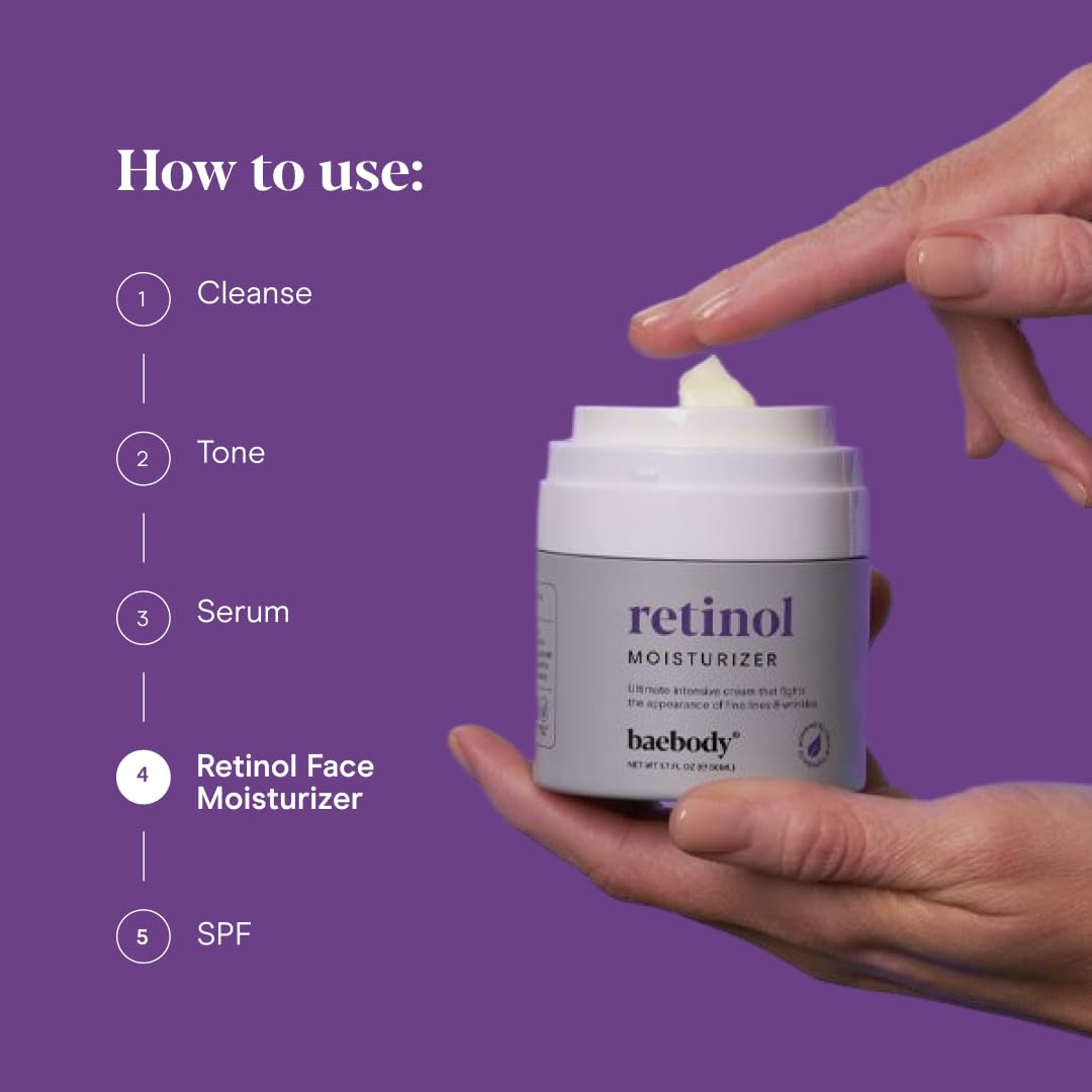 Baebody Retinol Cream for Face - With Jojoba Oil & Vitamin E - Baebody Official Product View 7