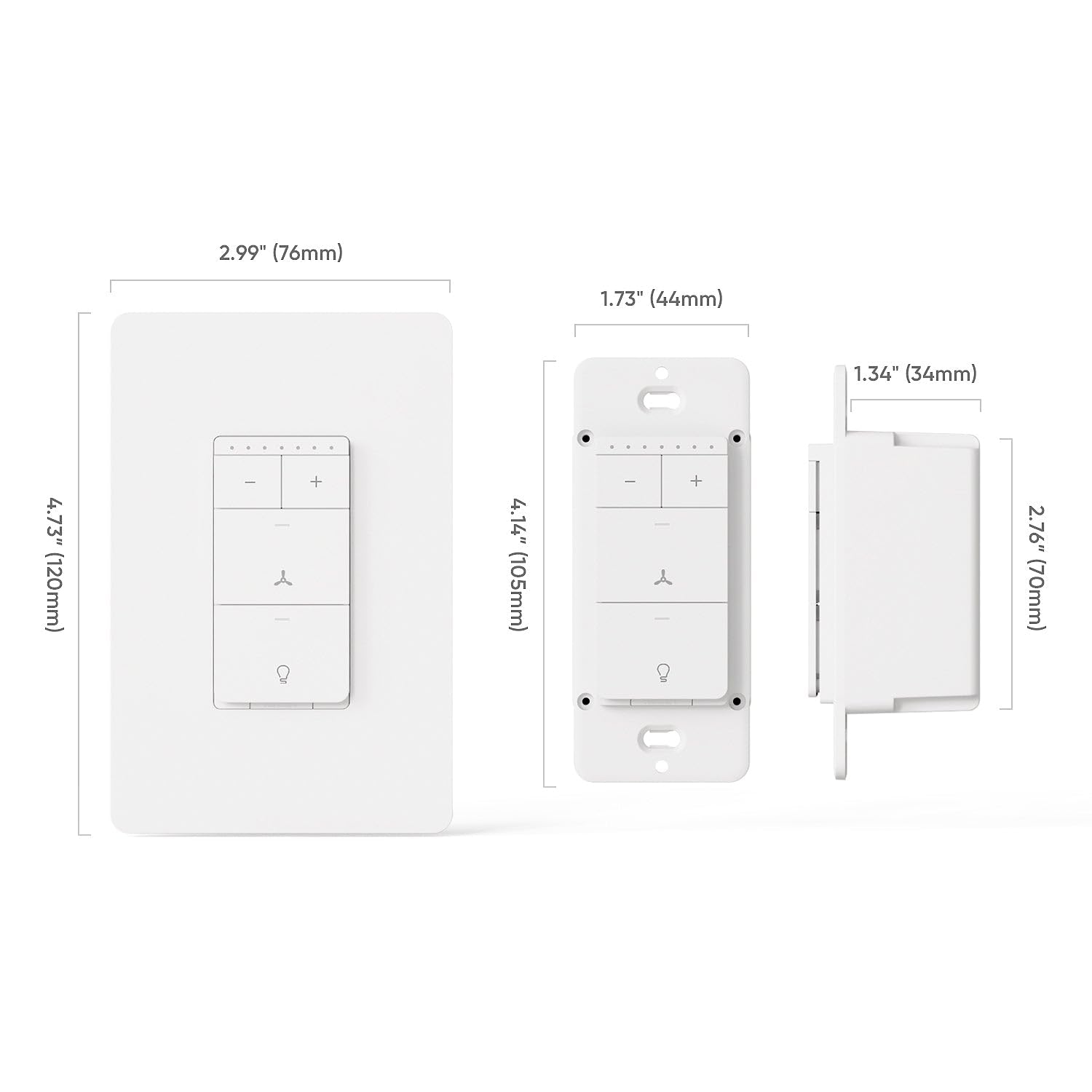 Smart Ceiling Fan Control and Dimmer Light Switch, Neutral Wire N - TREATLIFE Official Product View 8
